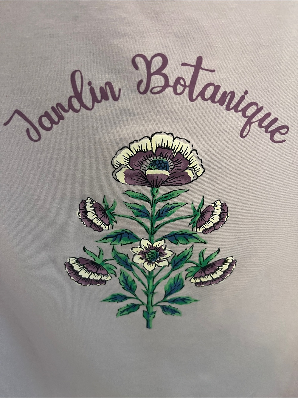 Talbots Lilac Short-Sleeve Floral Tee - Picture 4 of 4